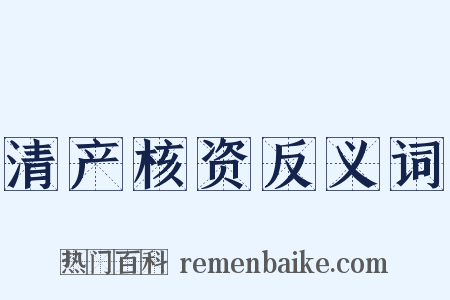 清产核资反义词是什么意思的图片